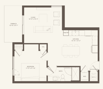 Floor plan of residence 201