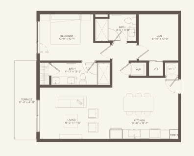Floor plan of residence 214