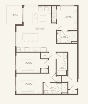 Floor plan of residence 722