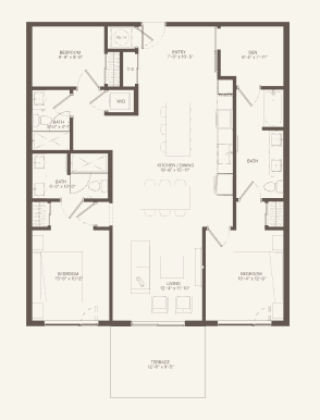Floor plan of residence 701